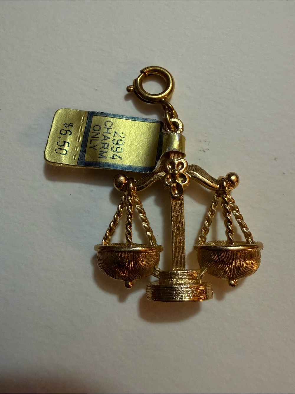 Monet Gold Scales of Justice Charm Pendant for Women